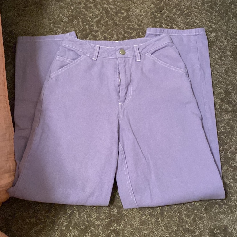 Selling purple cargo jeans. They are in great condition! - Picture 2 of 4